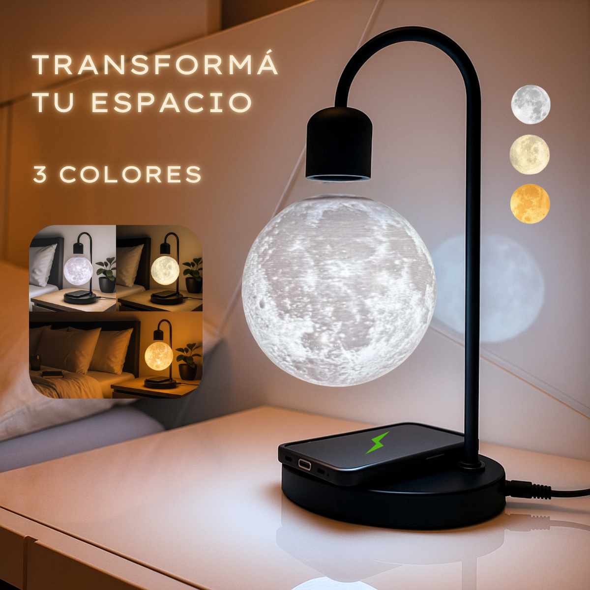 Lámpara Lunaticz Flotante 3 Colores