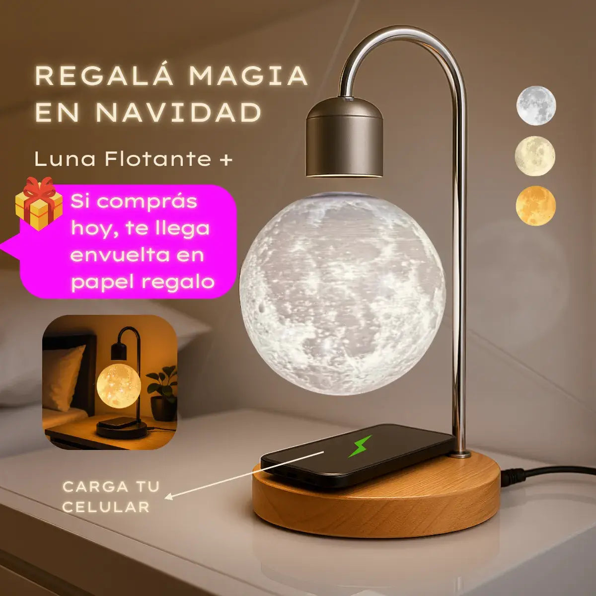 Todos van a decir ¡WOW!  Lámpara Lunaticz Flotante 3C