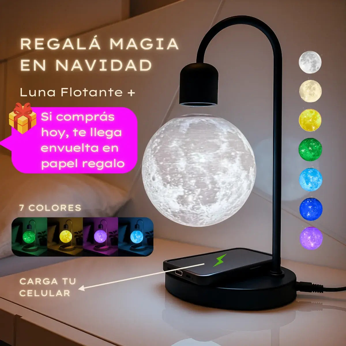 Todos van a decir ¡WOW! Lámpara Lunaticz Flotante 7C